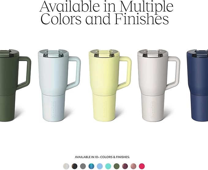 BrüMate Müv - 35oz 100% Leak Proof Insulated Coffee Mug with Handle & Lid - Stainless Steel Coffee Travel Mug - Double Walled Coffee Cup (Guava)