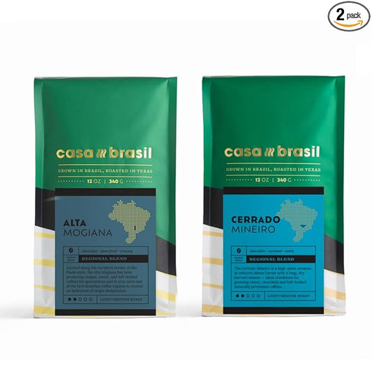 Bean Box Coffee Sampler - Explore Brazil, 2-Pack, Freshly Ground, Gourmet Coffee