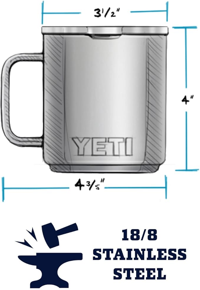 YETI Rambler 10 oz Stackable Mug, Vacuum Insulated, Stainless Steel with MagSlider Lid, Tropical Pink