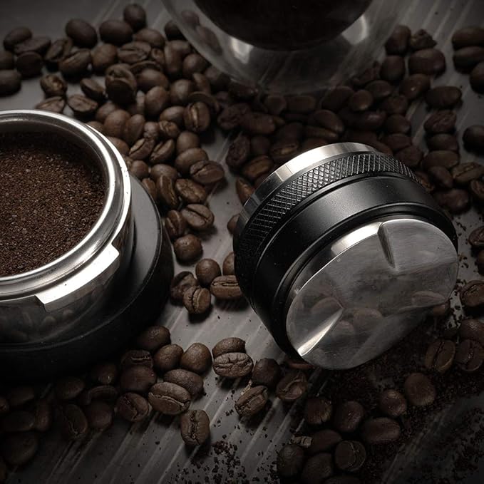 MATOW 53mm Coffee Distributor and Tamper, Dual Head Coffee Leveler Compatible with Breville 54mm Portafilter, Adjustable Depth- Professional Espresso Hand Tampers