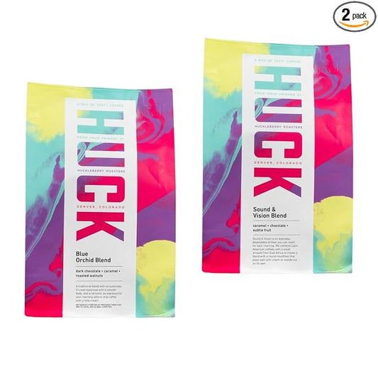 Bean Box Denver Coffee Sampler, 2-Pack - Roasted by Huckleberry Roasters, Gourmet Arabica Coffee, Variety Pack - Whole Bean