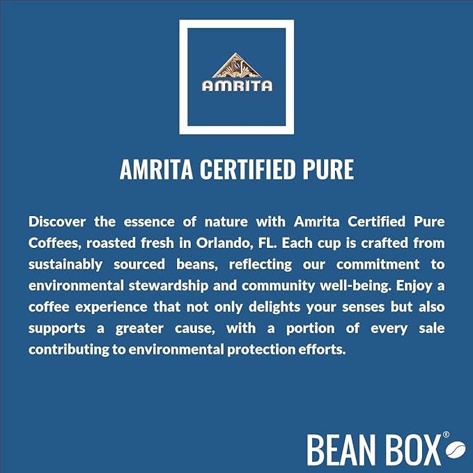 Bean Box Orlando Coffee Sampler, 2-Pack - Roasted by Amrita Certified Pure, Gourmet Arabica Coffee, Variety Pack - Whole Bean