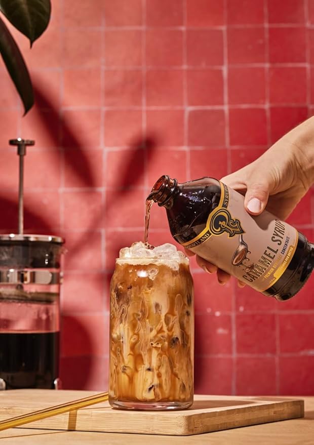 Portland Syrups Caramel Syrup – Flavoring for Coffee, Lattes, Cold Brew, Macchiatos, Cocktails, & Desserts – Ideal for Drinks & Adding a Caramel Touch to Any Beverage – 12 oz, 24 servings (Pack of 1)