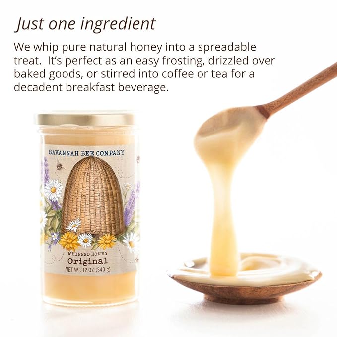 Savannah Bee Company Whipped Honey - All Natural Spreadable Honey (3 Ounce (Pack of 1), Original)
