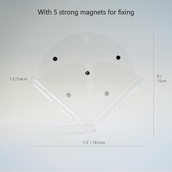 Magnetic Transparent Acrylic Coffee Filter Holder with Wall Mount Hole, Coffee Paper Storage Container for 80pcs Filters