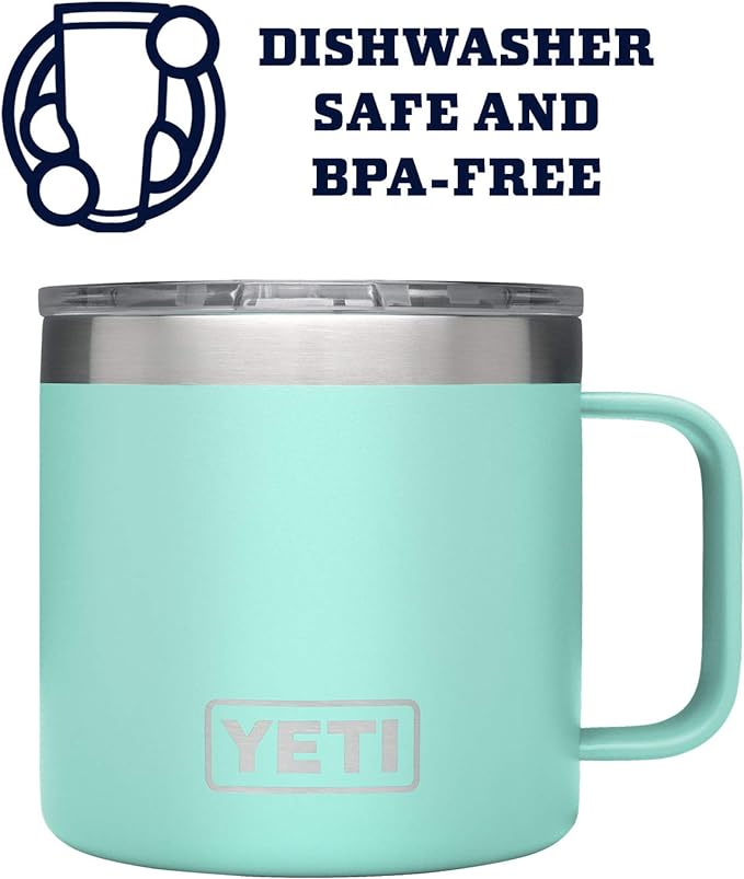 YETI Rambler 14 oz Mug, Vacuum Insulated, Stainless Steel with MagSlider Lid, Stainless