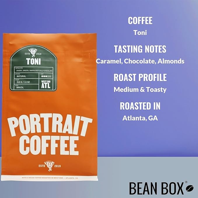 Bean Box Atlanta Coffee Sampler, 2-Pack - Roasted by Portrait, Gourmet Arabica Coffee, Variety Pack - Freshly Ground