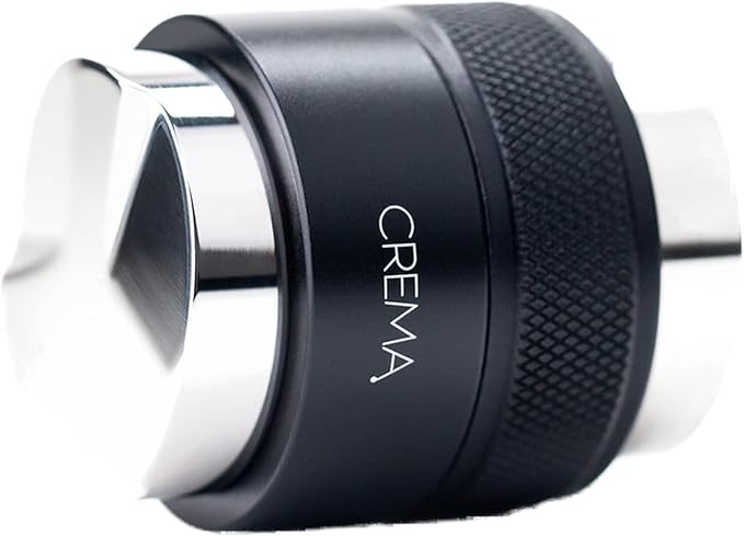 CREMA Coffee Products 39.25mm Hand Tamper & Coffee Distributor V2 | Compatible with Breville Portafilters | Double-Sided, Adjustable Depth Tool | Made with Durable 304 Stainless Steel | Black