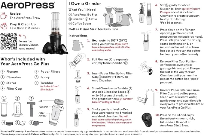 AeroPress Travel Coffee Press Kit - 3 in 1 brew method combines French Press, Pourover, Espresso - Full bodied coffee without grit or bitterness (Pink, Go Plus)