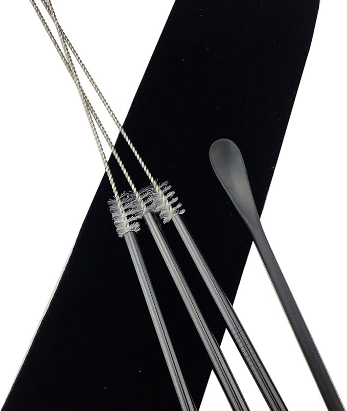 JASHII Matte Long Handle Spoon Cocktail Mixing Stirring Spoons Iced Tea Coffee Spoons with 8.6 inch Long Handle Brushed SUS304 Stainless Steel, 6-Piece