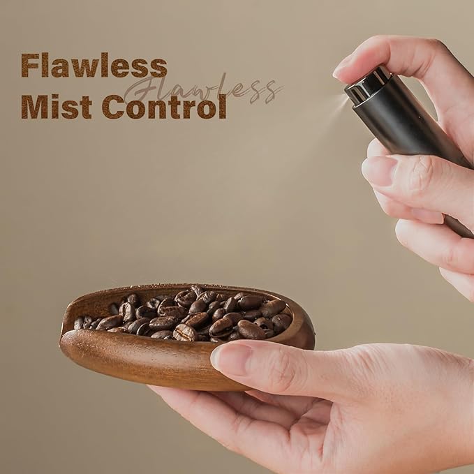 KitchenTour Artisan Coffee Kit - Wooden Dosing Cup + Anti-Static Sprayer + Grind Size Tool-3-in-1 Pro Set: Measure, Spray, Validate