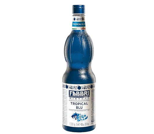 Fabbri Flavoring Syrup, Tropical Blue, Made in Italy, 33.8 Ounce (1 Liter)