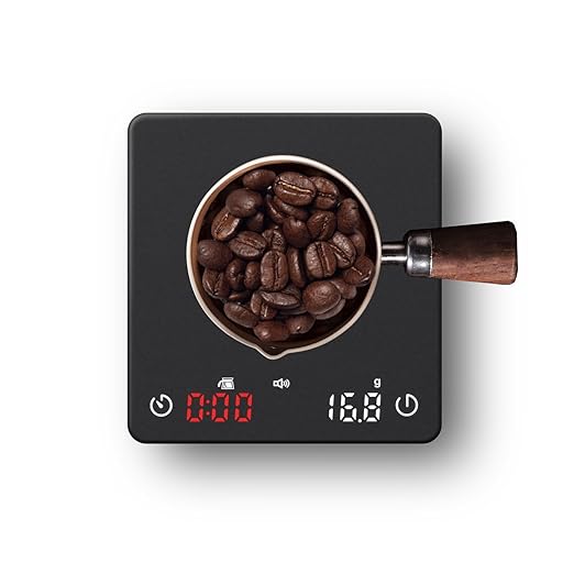 Coffee Scale with Timer, 0.1g High Precision Kitchen Scale, Drip Espresso Scale with Auto Tare, Touch Sensor and Silicone Cover - 4.4 lbs/2 kg