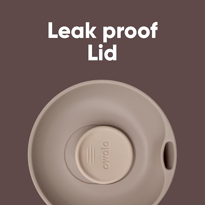 Owala SmoothSip Slider Insulated Stainless Steel Coffee Tumbler, Reusable Iced Coffee Cup, Hot Coffee Travel Mug, BPA Free 20 oz, Vanilla Bean