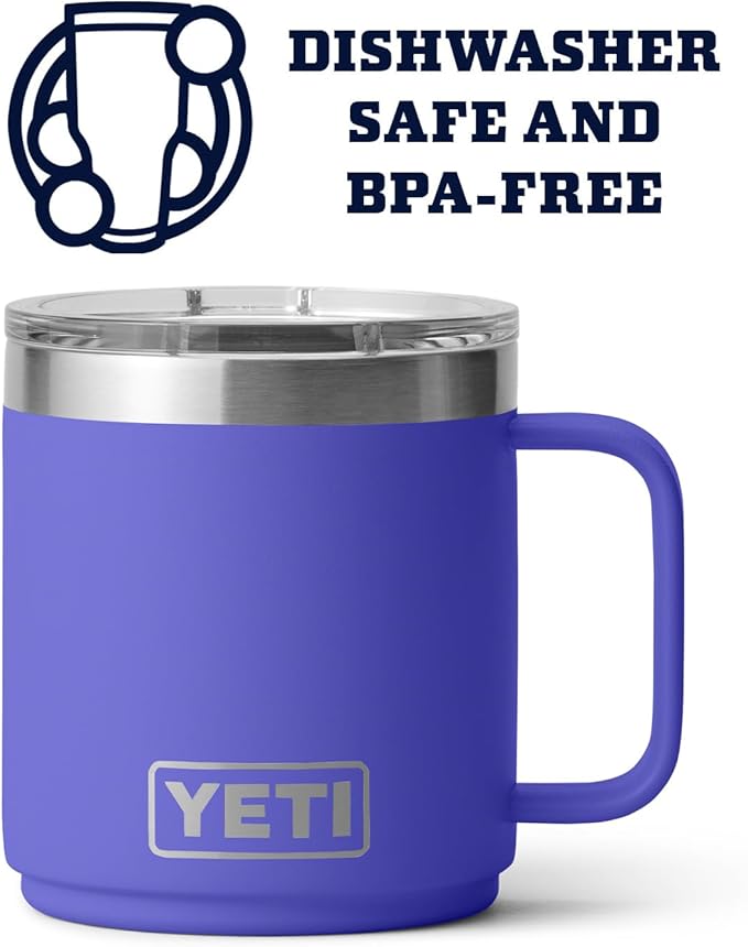 YETI Rambler 10 oz Stackable Mug, Vacuum Insulated, Stainless Steel with MagSlider Lid, Ultramarine Violet