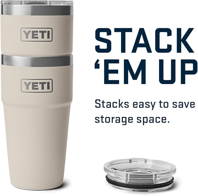 YETI Rambler 20 oz Stackable Tumbler, Stainless Steel, Vacuum Insulated with MagSlider Lid