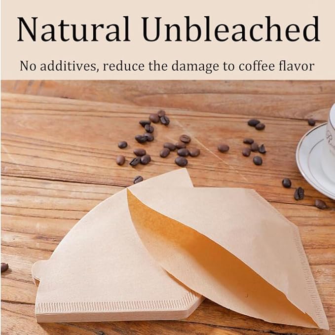 #4 Coffee Paper Filters for Ninja Coffee Makers,8-12 Cup 100 Count Natural Unbleached Disposable Cone Paper Filters