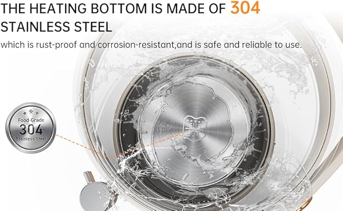 Kawu Electric Kettle, 2.5L Health Pot with Temperature Control, 7-in-1 Multi-function Glass Electric Kettle, Built-In Timer, Keep Warm, Touch Control Smart Tea Maker for Soup, Porridge, Herbal Tea