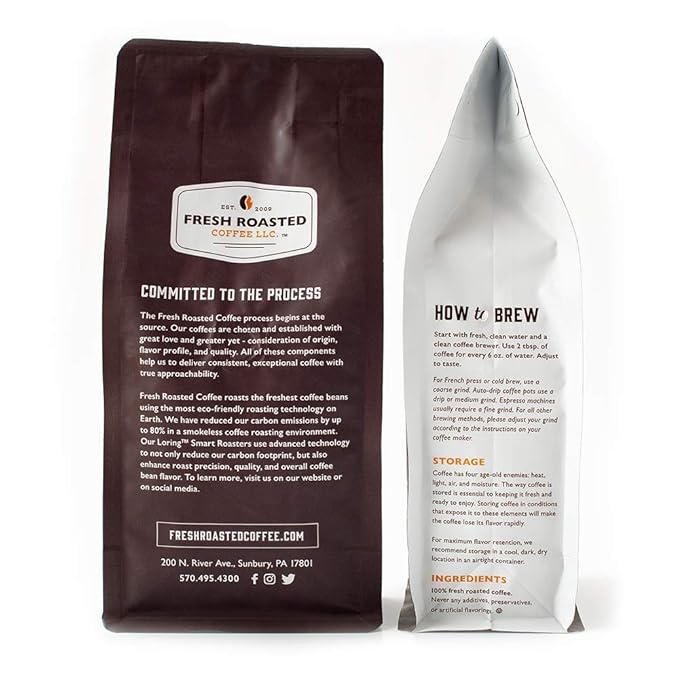 Fresh Roasted Coffee, Mocha Java, 5 lb (80 oz), Medium Roast, Kosher, Ground