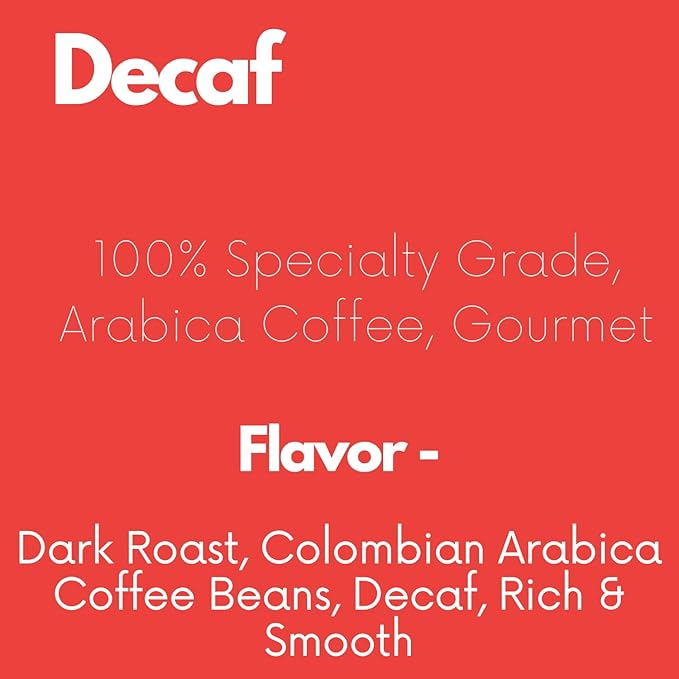 Sarasota Coffee Whole Bean Decaf | Dark Roast Gourmet Decaffeinated Coffee Beans | Low Acid, Mold Free, Specialty Grade Bulk Beans | 5lb (80 oz)