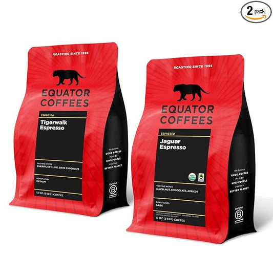 Bean Box Coffee Sampler - Espresso Roast, 2-Pack, Freshly Ground, Gourmet Coffee