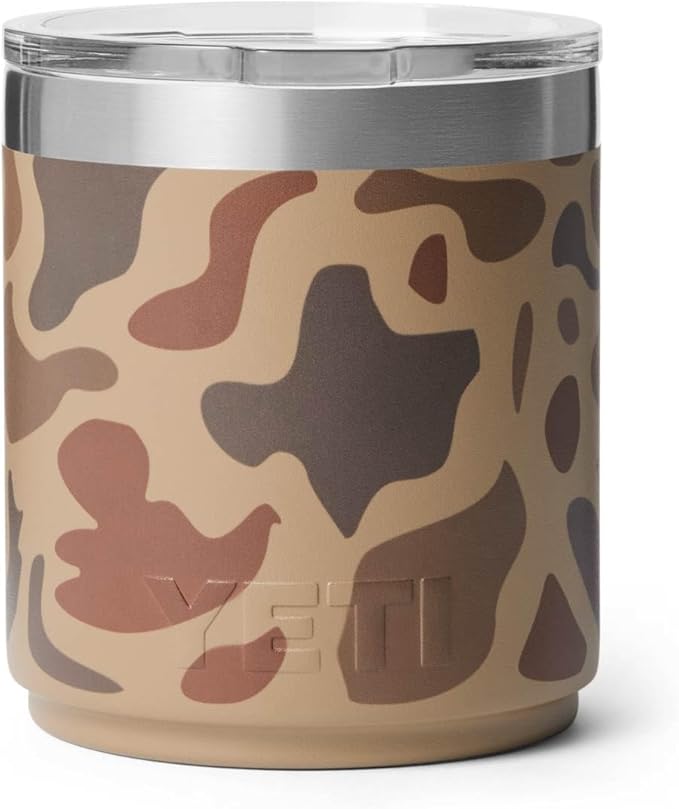 YETI Rambler 10 oz Stackable Lowball 2.0, Vacuum Insulated, Stainless Steel with MagSlider Lid, Wetlands Camo
