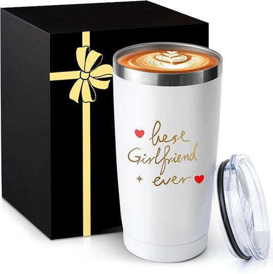 20 Oz Insulated Coffee Cups Car Travel With LIDS Unique Christmas Birthday Ideas For Women Useful Custom Gifts Stepmothers Valentines Moms Daughters Day Daughters-In-Law Busy Adults