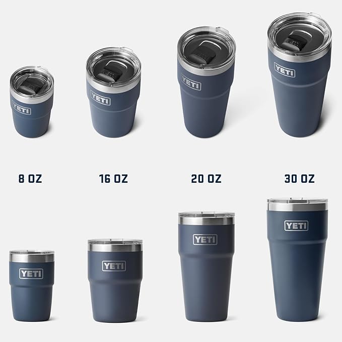 YETI Rambler 16 oz Stackable Tumbler, Vacuum Insulated, Stainless Steel with MagSlider Lid