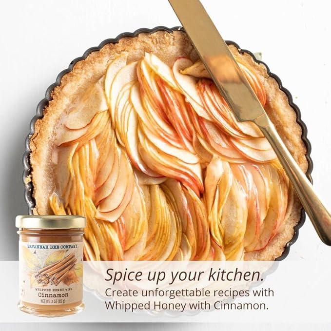 Savannah Bee Company Whipped Honey - All Natural Spreadable Honey (3 Ounce (Pack of 1), Cinnamon)