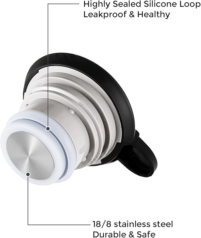 Tiken 51 Oz Thermal Coffee Carafe, Stainless Steel Insulated Vacuum Coffee Carafes For Keeping Hot, 1.5 Liter Beverage Dispenser (Silver)