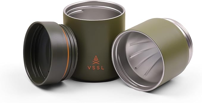 VSSL Nest Pour Over Coffee Set, Transportable and Compact Pour Over Set with 10 oz Double Walled Mug, Sahara