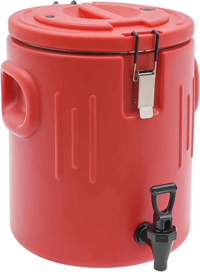 Insulated Beverage Dispenser - 21Qt Stainless Steel Hot and Cold Beverage Server with Spigot Handle, Commercial Thermal Container for Water Coffee Drink Catering Restaurant (5.3Gal)