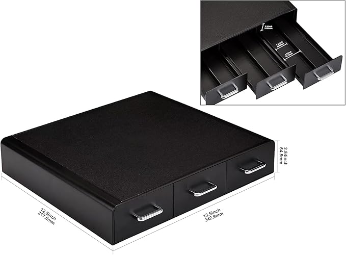 Amazon Basics Coffee Pod Storage Drawer for K-Cup Pods, 36 Pod Capacity, Black