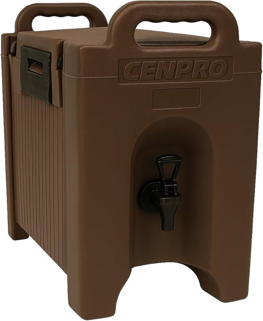 Commercial Beverage Dispenser 2.5 Gallon Insulated Hot and Cold Beverage Dispenser/Server, NSF, Brown (29A-184)
