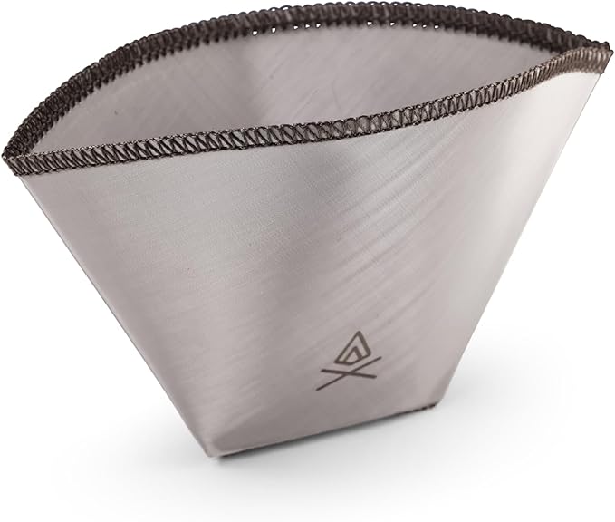 VSSL Nest #1 Stainless Steel Mesh Coffee Filter, Transportable and Compact, Perfect For Camping, Hiking, Adventure, Travel, Compatible With Any Cone Pour Over System, Pack of 3