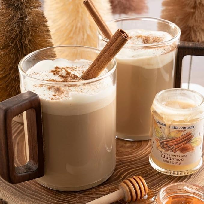 Savannah Bee Company Whipped Honey - All Natural Spreadable Honey (3 Ounce (Pack of 1), Cinnamon)