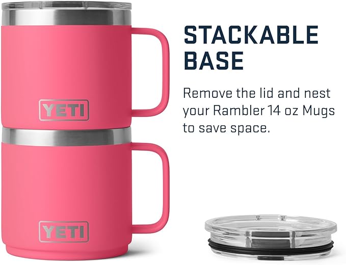 YETI Rambler 14 oz Mug, Vacuum Insulated, Stainless Steel with MagSlider Lid, Stainless