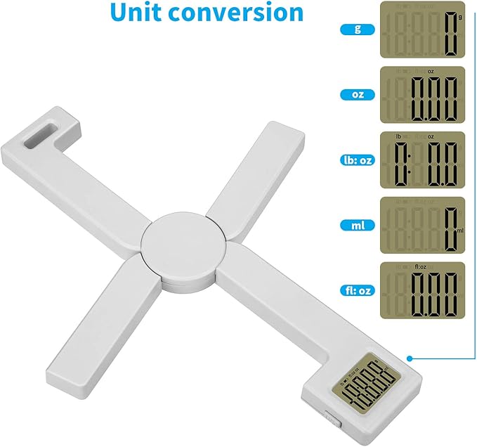 Portable Food Scale Travel Scale for Food, Small Folding Digital Kitchen Scale for Food, Collapsible Mini Pocket Scale Grams and Ounces, Perfect for Diet Calorie Control Compact Kitchen, X Black