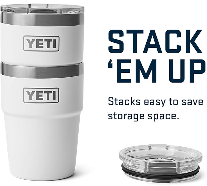 YETI Rambler 16 oz Stackable Tumbler, Vacuum Insulated, Stainless Steel with MagSlider Lid