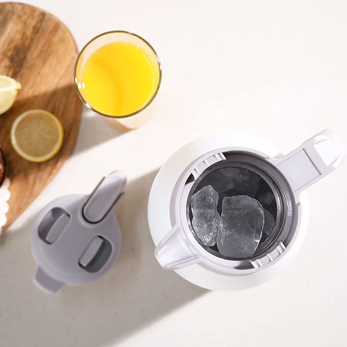 SINCE 1997 MR.CHEF 51Oz Thermal Coffee Carafe, Insulated Stainless Steel for Keeping Hot/Double Walled Vacuum (White, 1.5L)