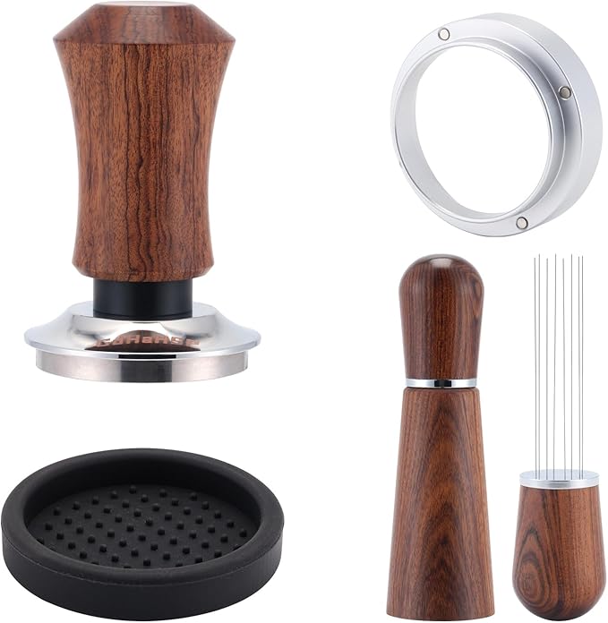 51mm Espresso Accessories Kit,Spring Loaded Calibrated Espresso Tamper,Wdt Tool Espresso and Dosing Funnel Set,Coffee Tamper Espresso Machine Accessories For 51 mm Portafilter Barista Tools