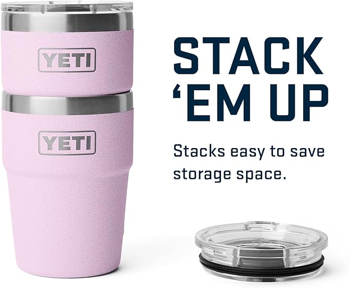 YETI Rambler 16 oz Stackable Tumbler, Vacuum Insulated, Stainless Steel with MagSlider Lid