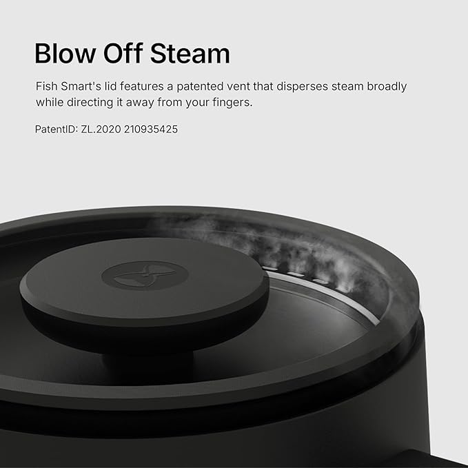 TIMEMORE Fish Smart Electric Coffee Kettle 600ML, Gooseneck Pour Over Kettle for Coffee and Tea Variable Temperature Control, Home Edition Black