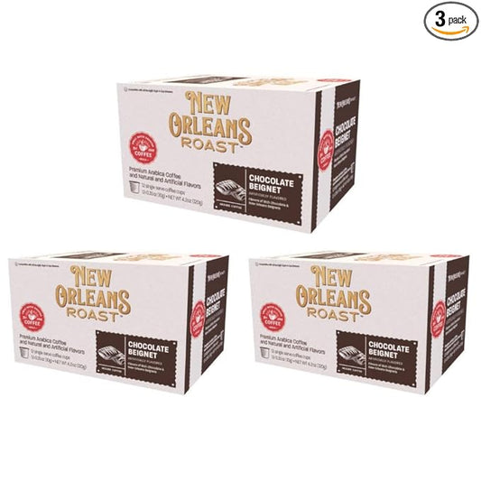 New Orleans Roast - Chocolate Beignet 12ct Single Serve Cups - 3 Pack