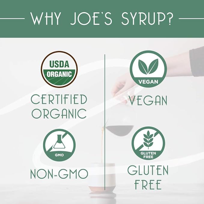 Joe’s Syrup Organic Flavored Syrup, Organic Almond, 750 ml
