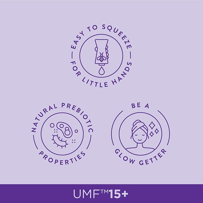 100% Pure New Zealand UMF 15+ MGO 512+ Manuka Honey Squeeze Bottle Raw & Unfiltered Certified Award Winning Silky Smooth Taste & Texture 12 Oz