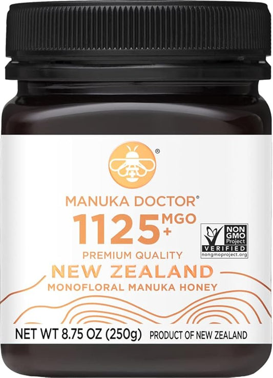 Manuka Doctor - MGO 1125+ Manuka Honey Monofloral, 100% Pure New Zealand Honey. Certified. Guaranteed. Raw. Non-GMO (8.75 oz)