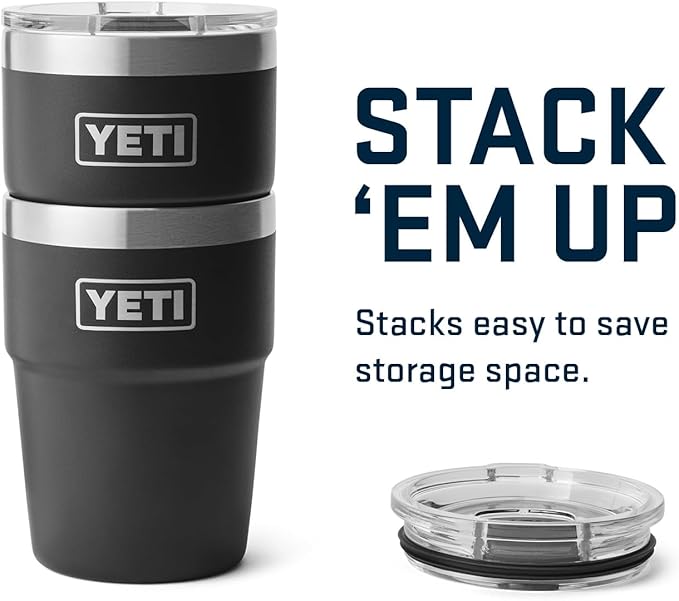 YETI Rambler 16 oz Stackable Tumbler, Vacuum Insulated, Stainless Steel with MagSlider Lid