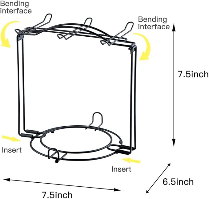 YOLIFE Tea Cup Hoder, Metal Coffee Cup Rack, Cup and Saucer Display Stand, Coffee Cup Holder for Countertop, Coffee Station Organizer for Home or Bar Decor