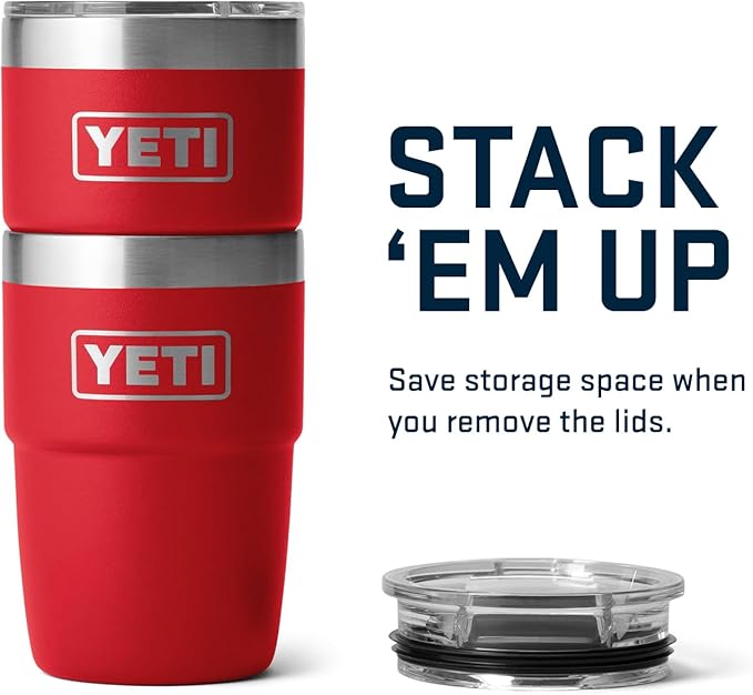 YETI Rambler 8 oz Stackable Cup, Stainless Steel, Vacuum Insulated Espresso Cup with MagSlider Lid